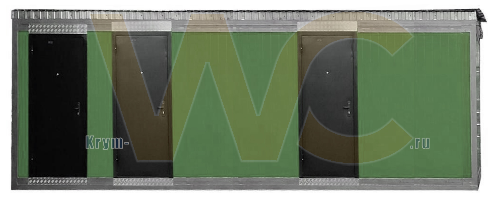 Туалетно-душевой модуль Крым-2М1П1Ж-7000х2300х2600