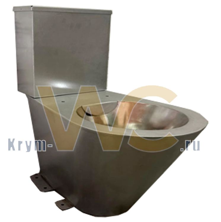 Унитаз из нержавеющей стали, напольный с баком