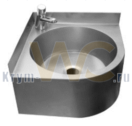 Раковина угловая из нержавеющей стали