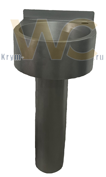 Раковина круглая на пьедестале из нержавейки