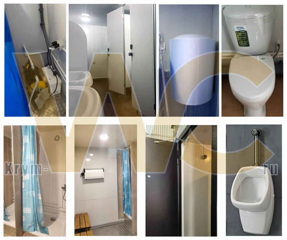 Туалетно-душевой модуль Крым-2М1П1Ж-7000х2300х2600