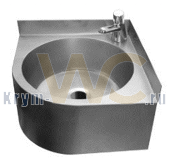 Раковина угловая из нержавеющей стали