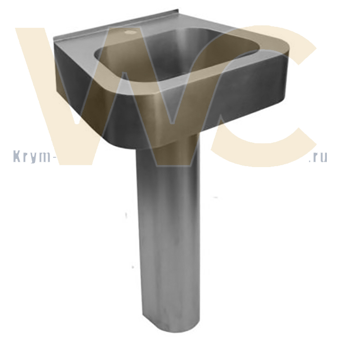 Раковина с пьедесталом из нержавеющей стали