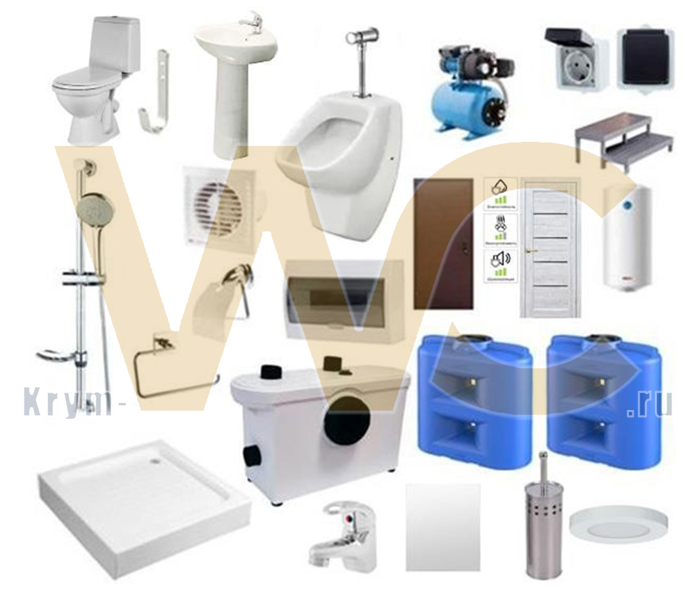 Туалетно-душевой модуль Крым-2М1П1Ж-7000х2300х2600